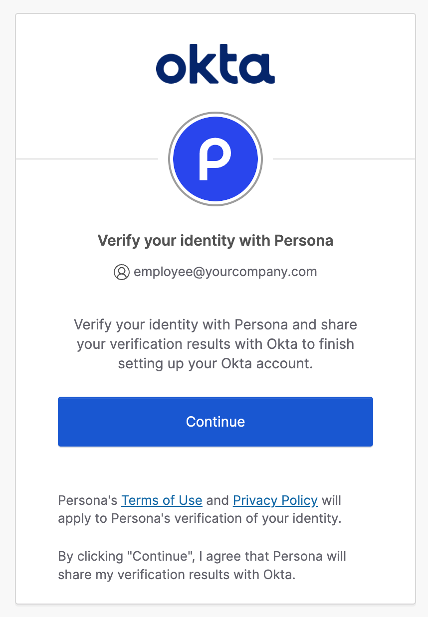 Verify your identity with Persona