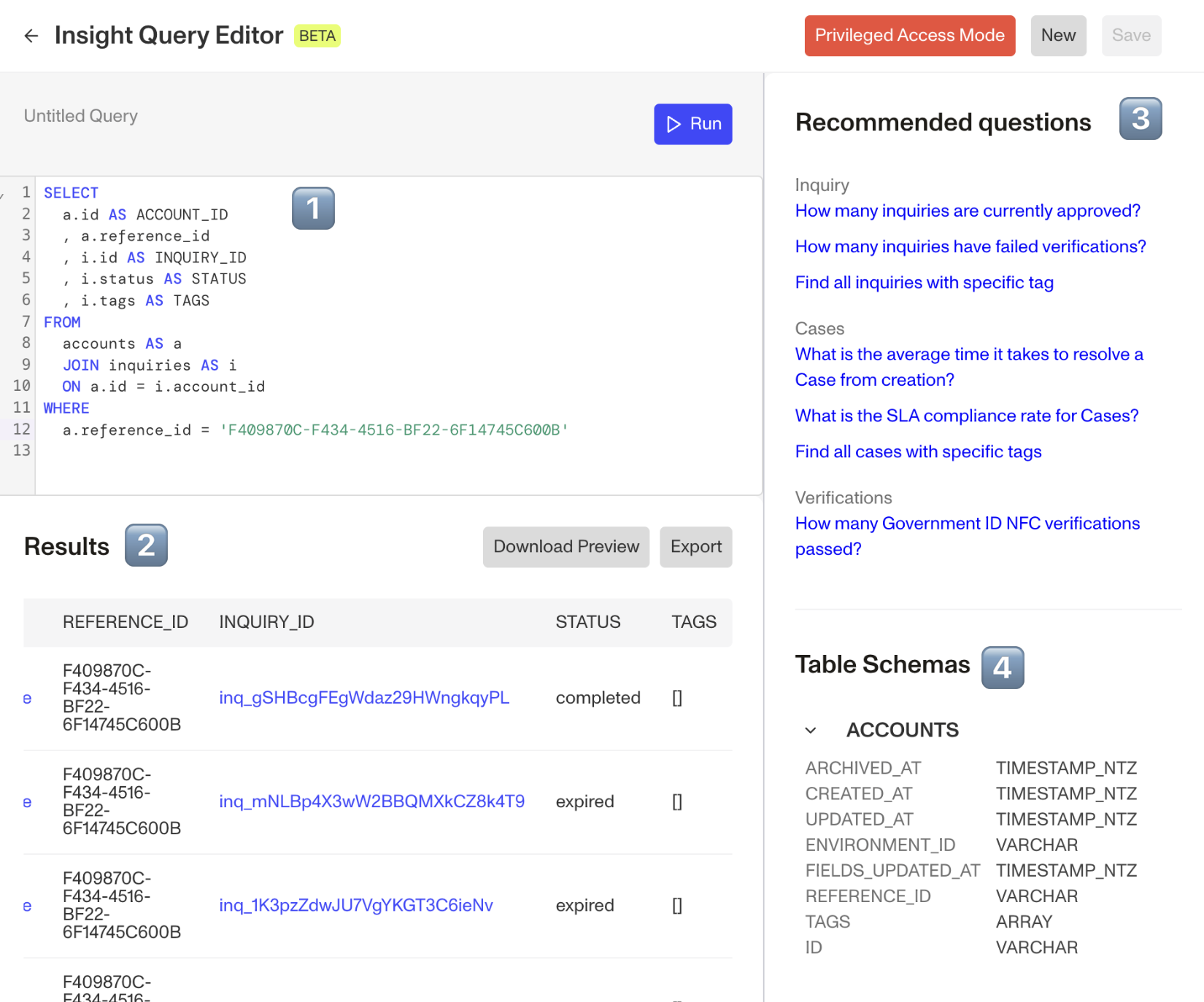 Insight Query Editor