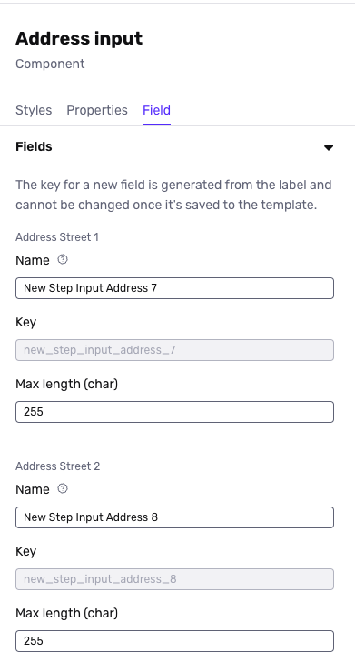 Component Fields