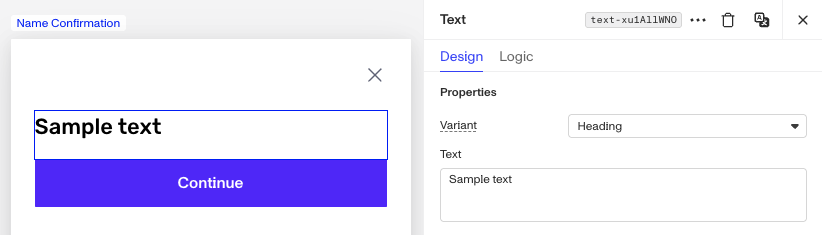 ConfirmationScreen-AddText