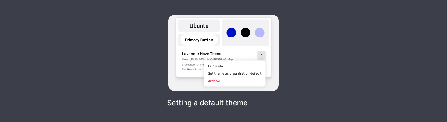 Setting a default theme