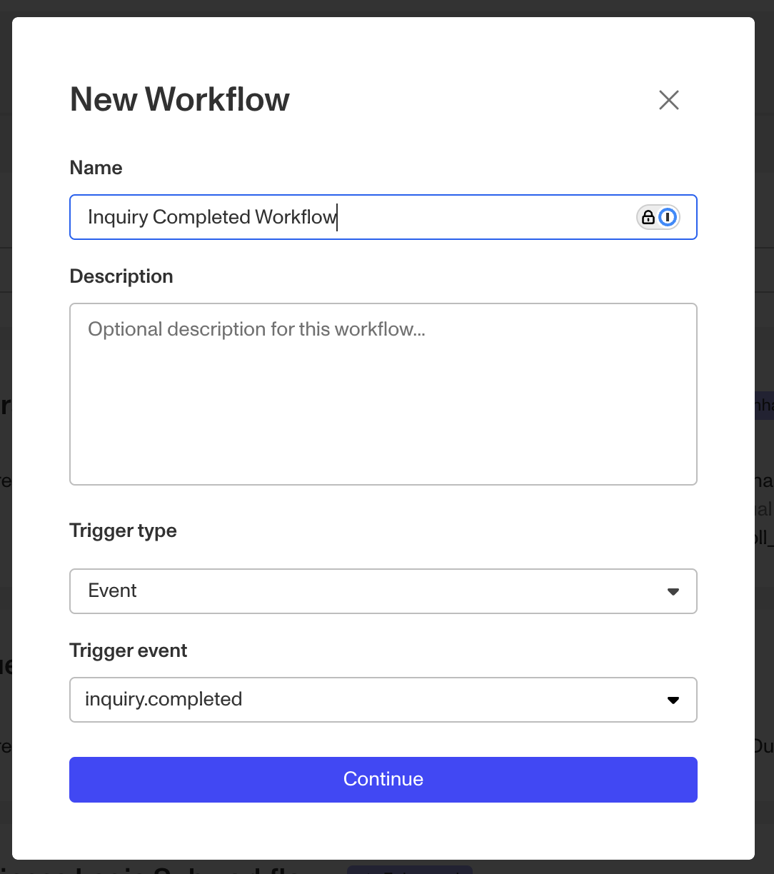 Create Workflow