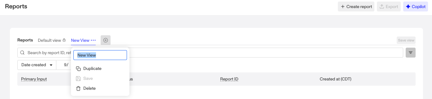 reports-view-menu