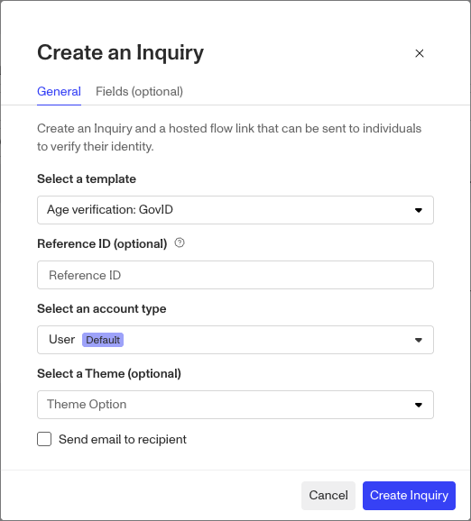 Create-Inquiry-Window-Example