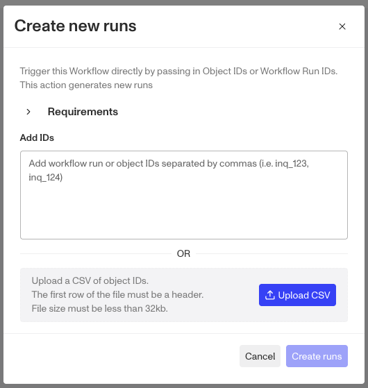CreateNewRuns