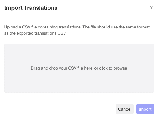 Import-Translation-screen