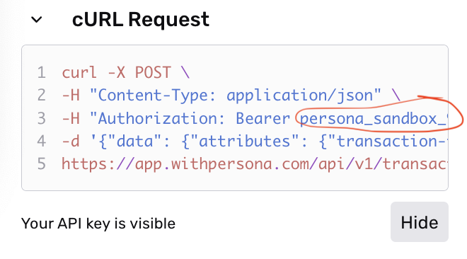Test-Transaction-CURL