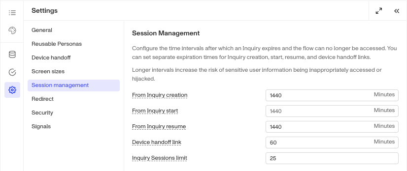 Session Mannagement Expire