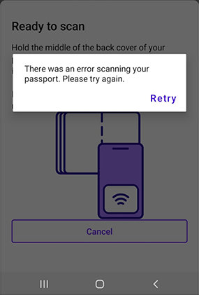 NFC Scan, Android, Error, Access