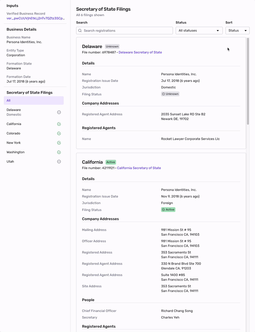 Business Registration Report