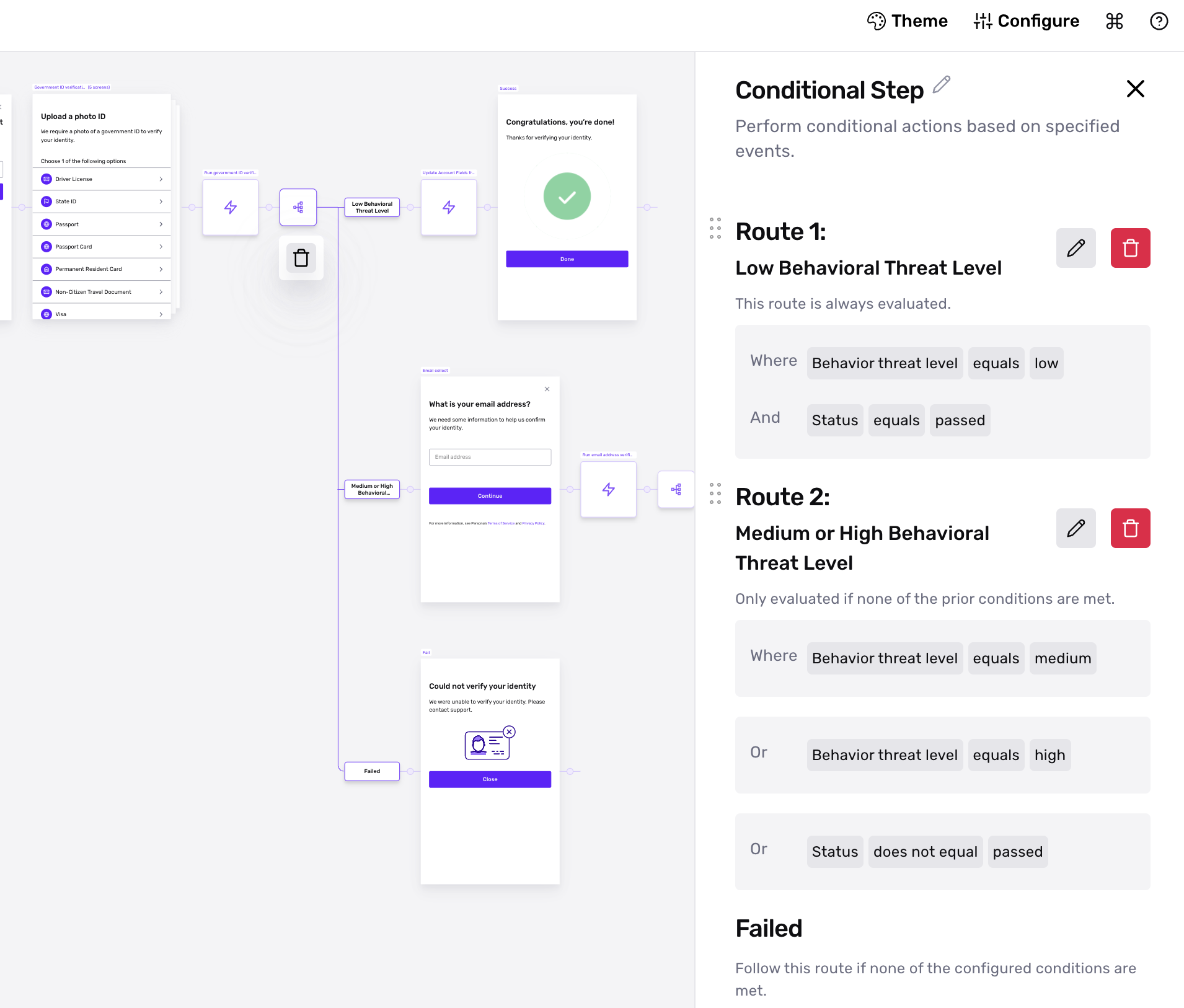 Segmenting by behavioral signals and verification data using the Branching Step