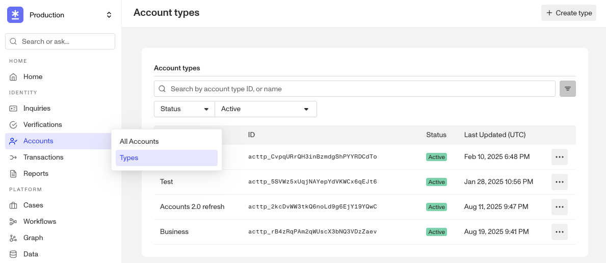 AccountTypesScreenshot