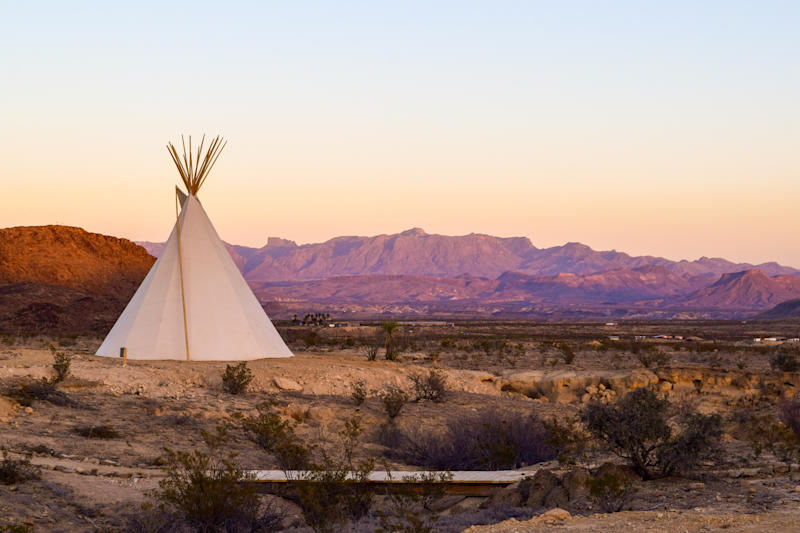 a tent out in the wilderness
