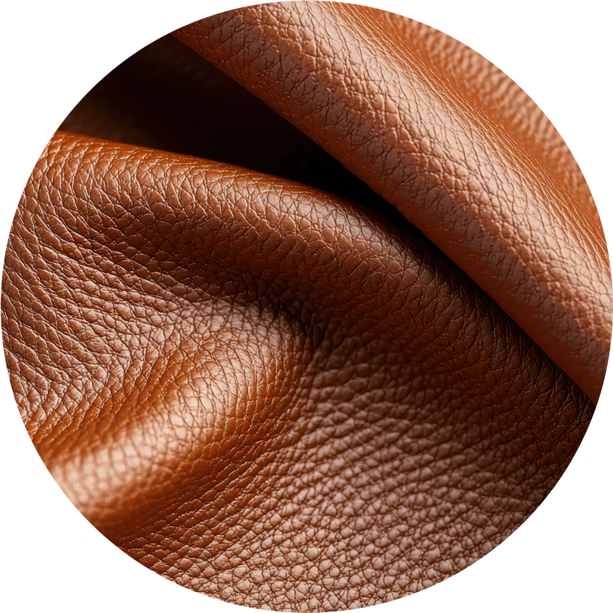 Ein Stoffmuster von Lederstoff. Ein Stoffmuster von Lederstoff.