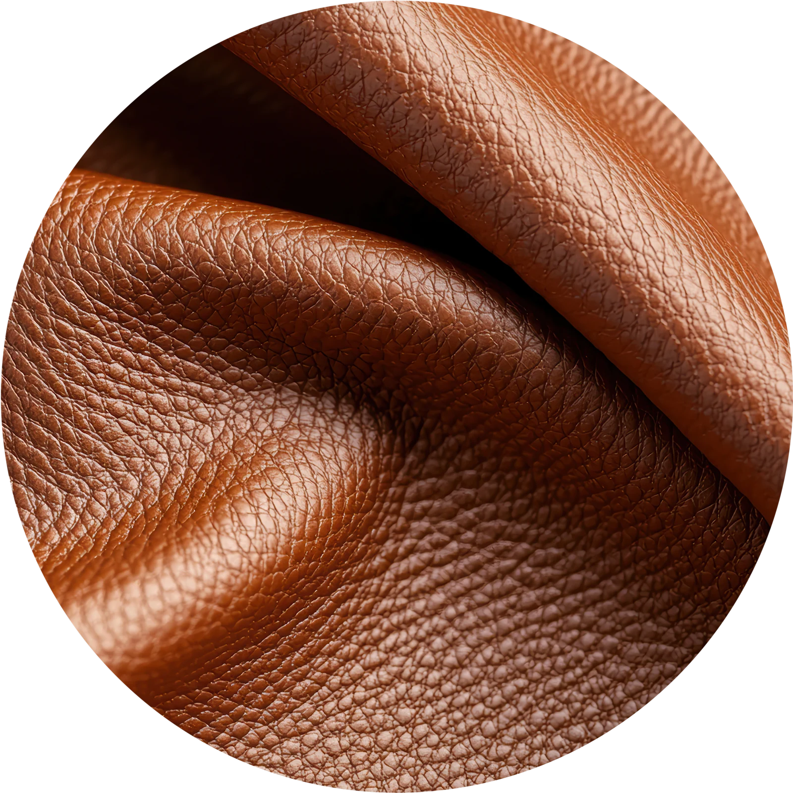 Ein Stoffmuster von Lederstoff. Ein Stoffmuster von Lederstoff.