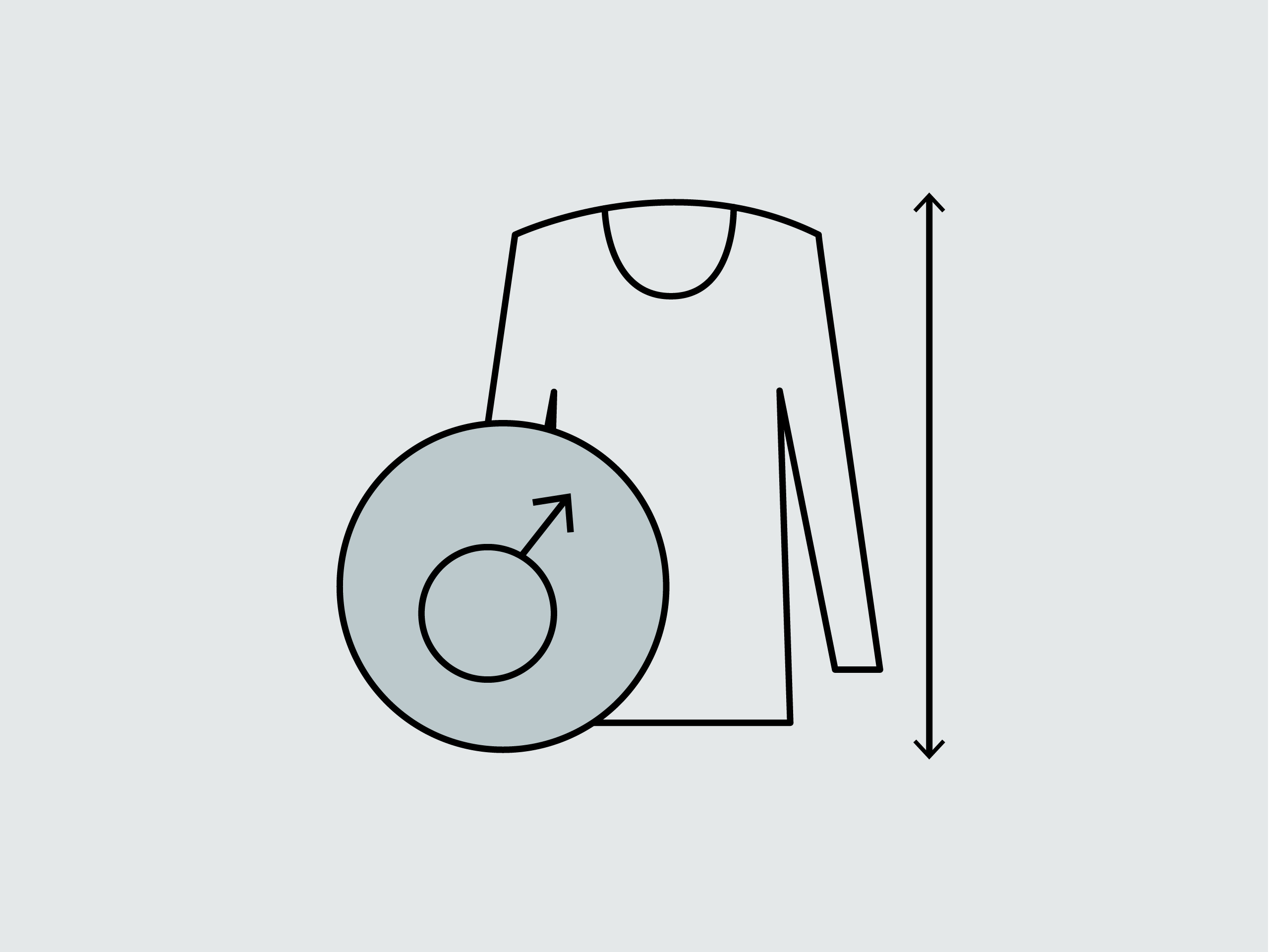 Icon mit Grössentabelle zum Thema Grössentabelle Herren.