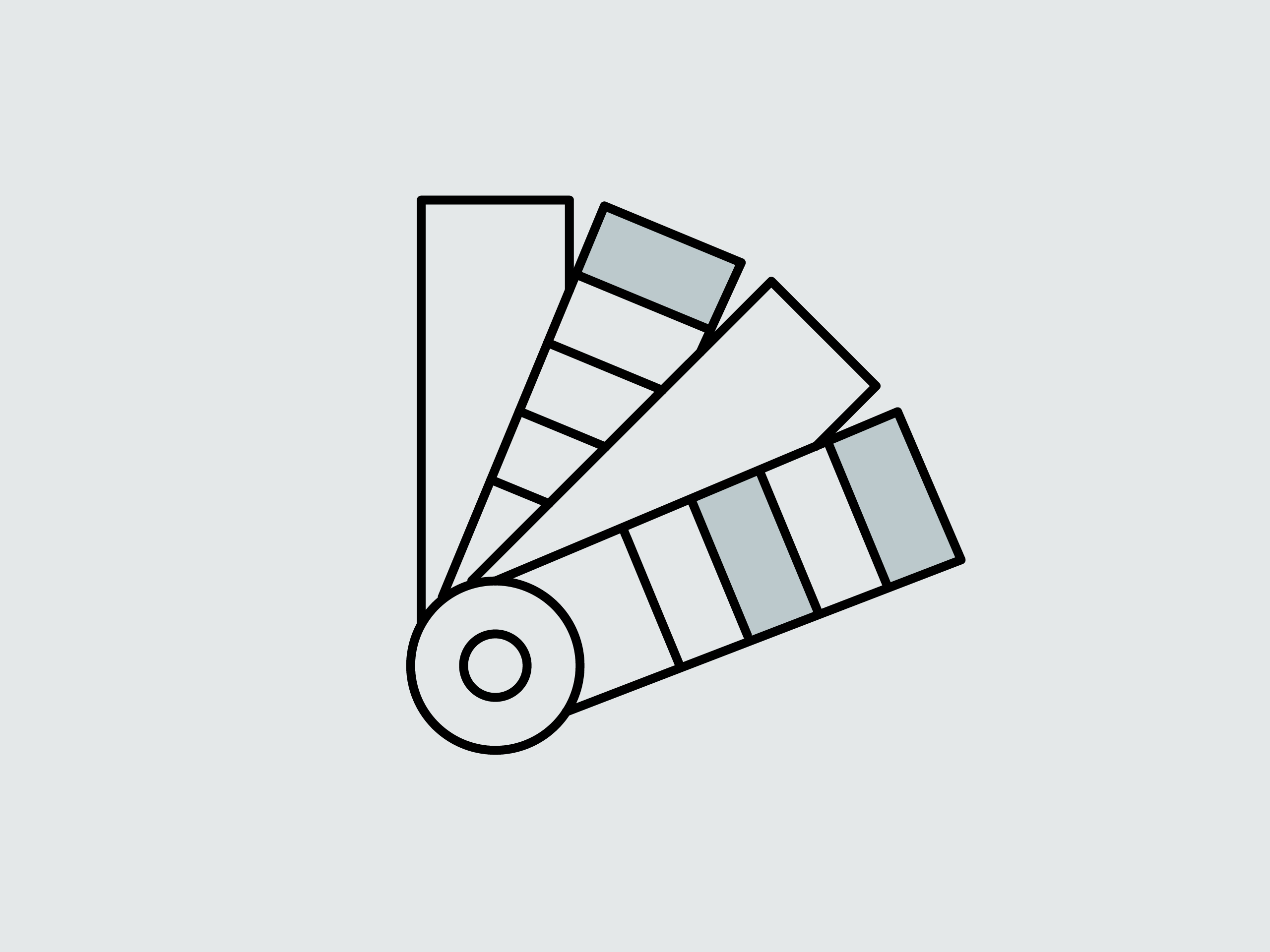 Icon mit Farbkarte zum Thema Farbberatung