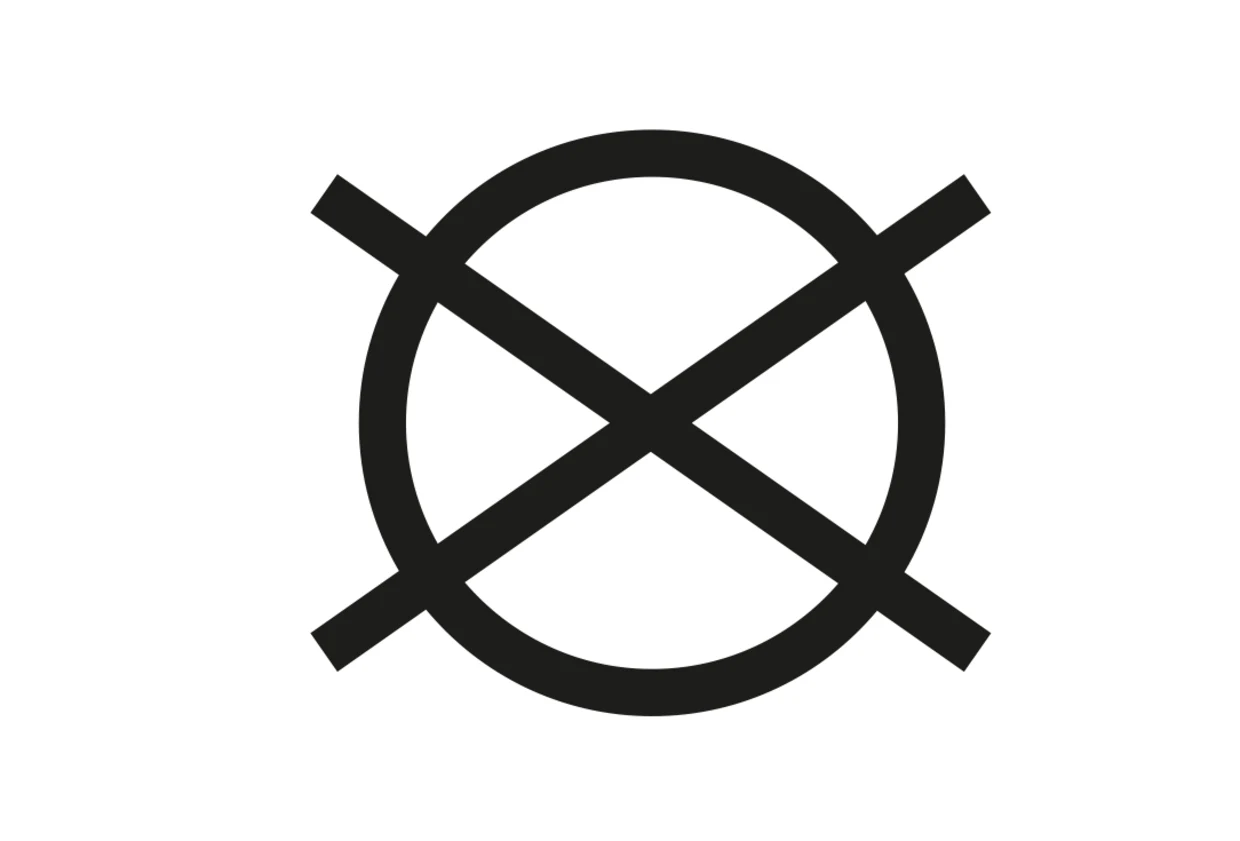 Keine chemische Reinigung Keine chemische Reinigung