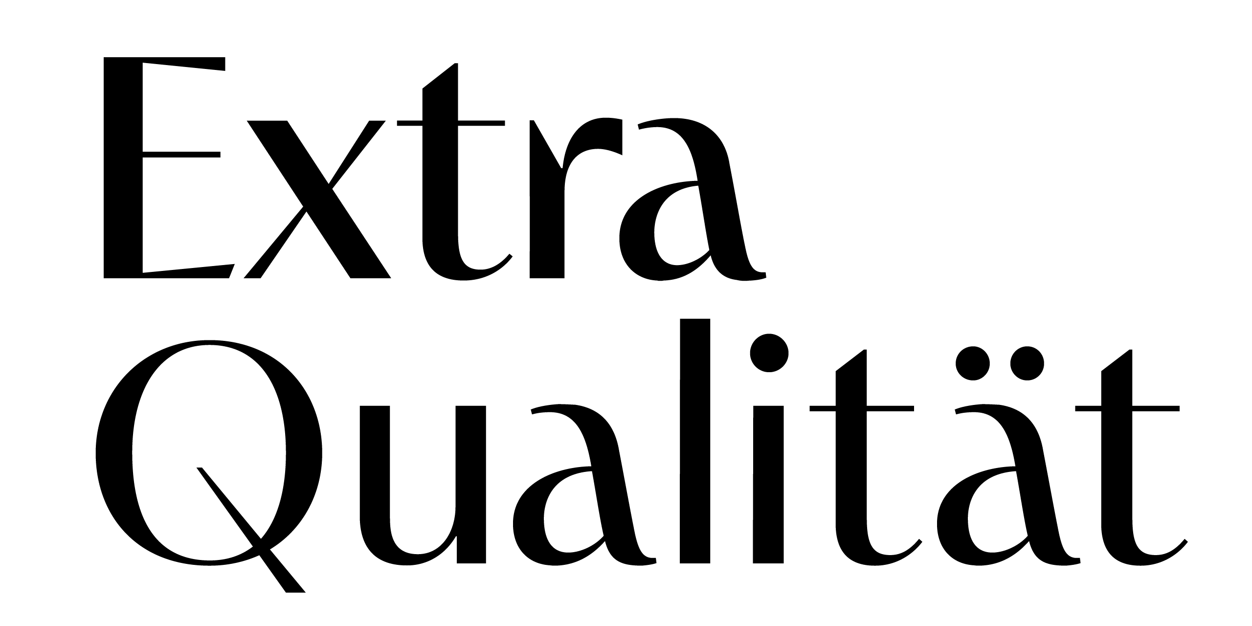 Logo mit dem Wort Extra Qualität