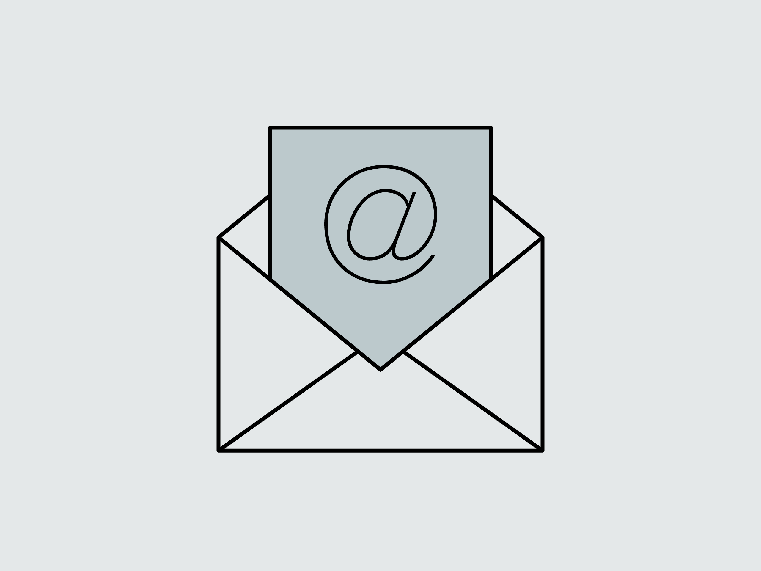 Icon mit Briefumschalg zum Thema Newsletter.