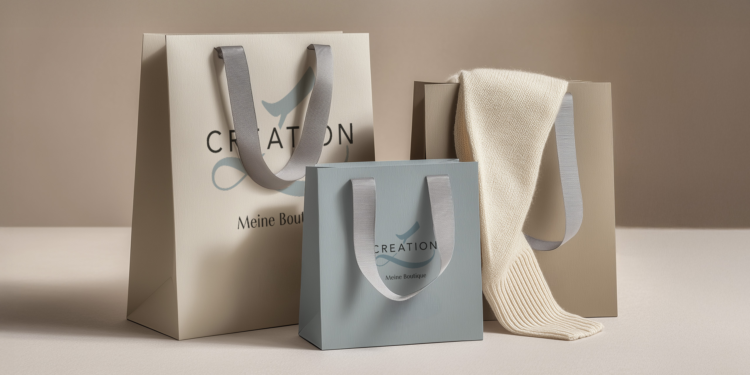 Bild von Shoppingtaschen mit creation L Logo.