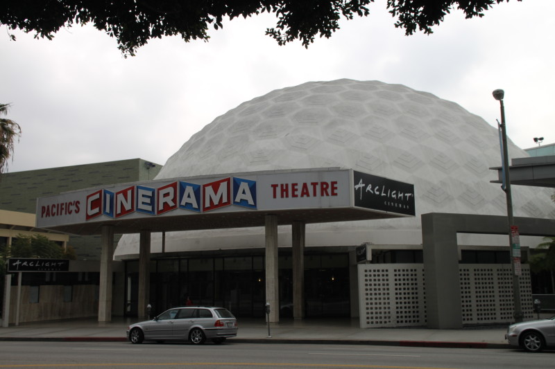 Exterior view of the Pacific Theatres' Cinerama Dome