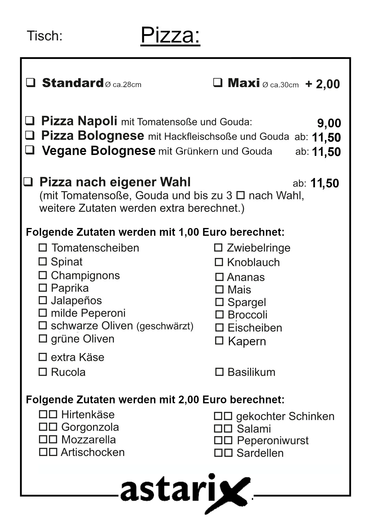 Pizza Neu Mozzarella 25
