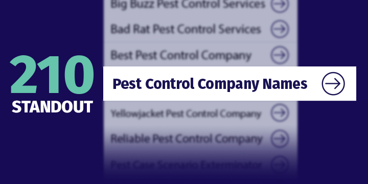 210 Standout Pest Control Company Names for 2023