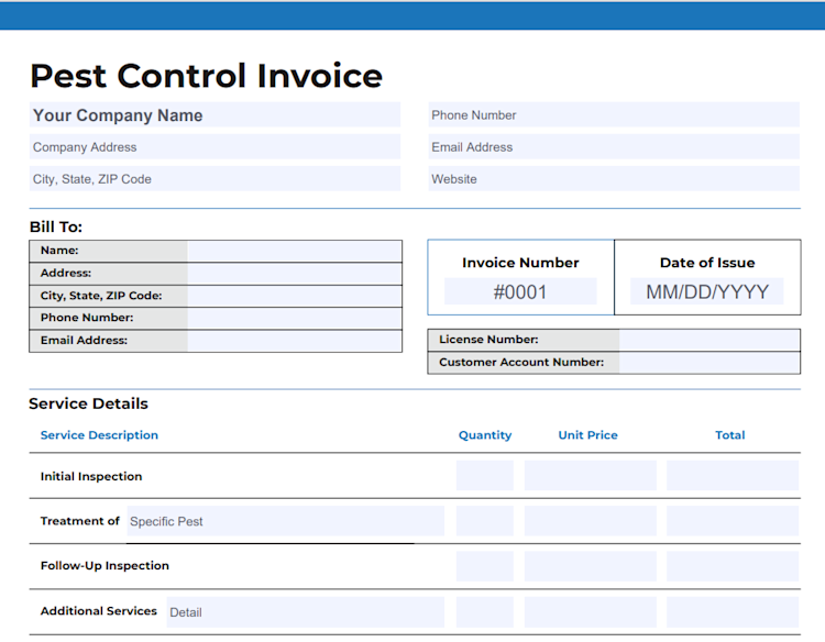 Pest Control Invoice Template (+Free PDF Download) | FieldRoutes
