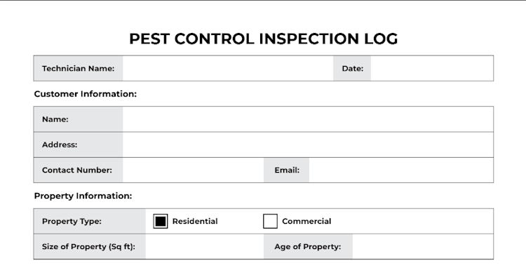 Pest Control Inspection Checklist Template (+Free PDF Download ...