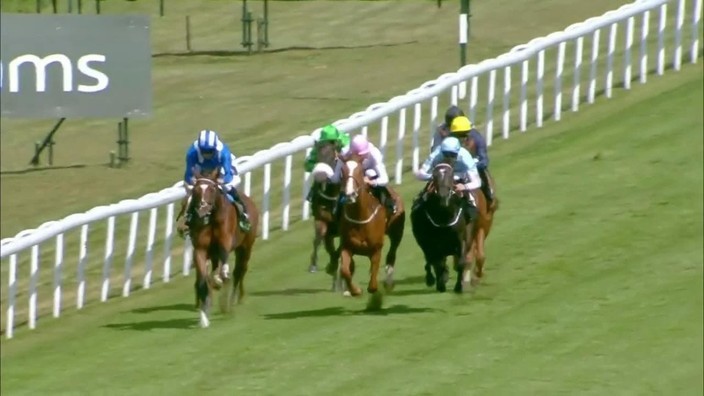 Enbihaar for John Gosden in the Unibet EBF Daisy Warwick Fillies ...