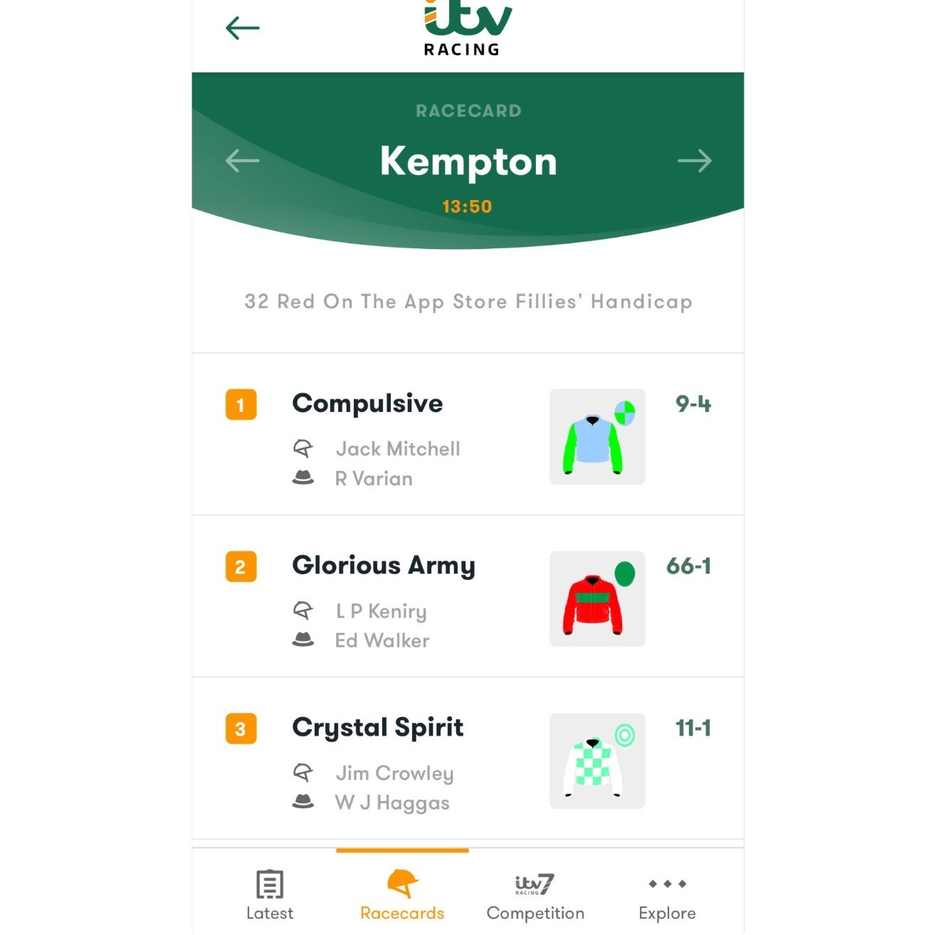download the new and improved itv racing app racing
