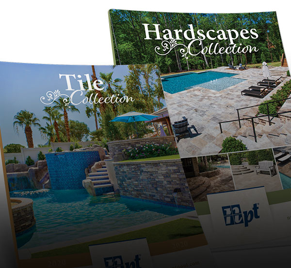 Hardscapes tile collection. A tile collection and a hardscapes collection brochure