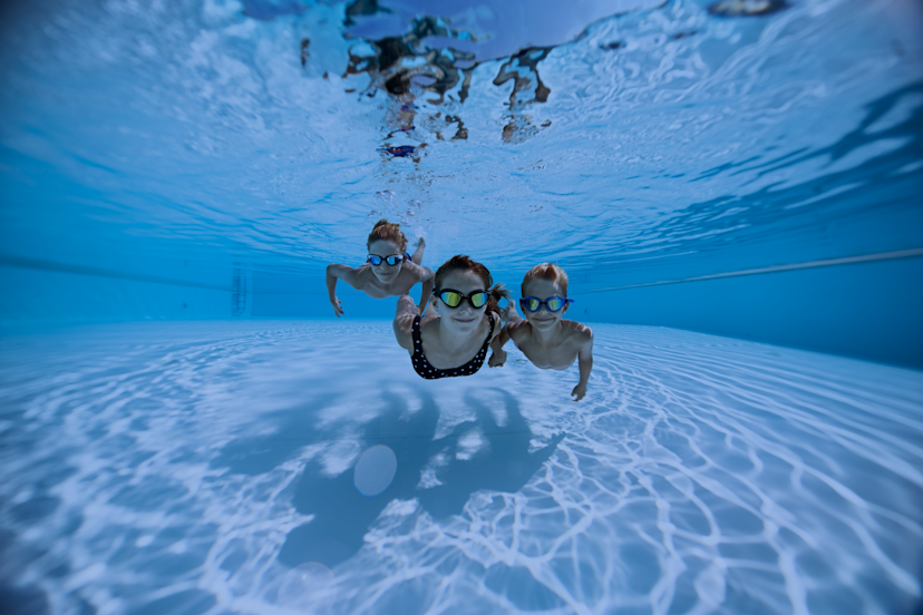 Kids Underwater Blue