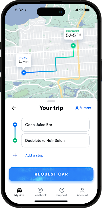 Waymo One app on smart phone