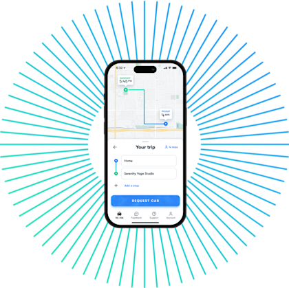 Smart phone screenshot of Waymo One app