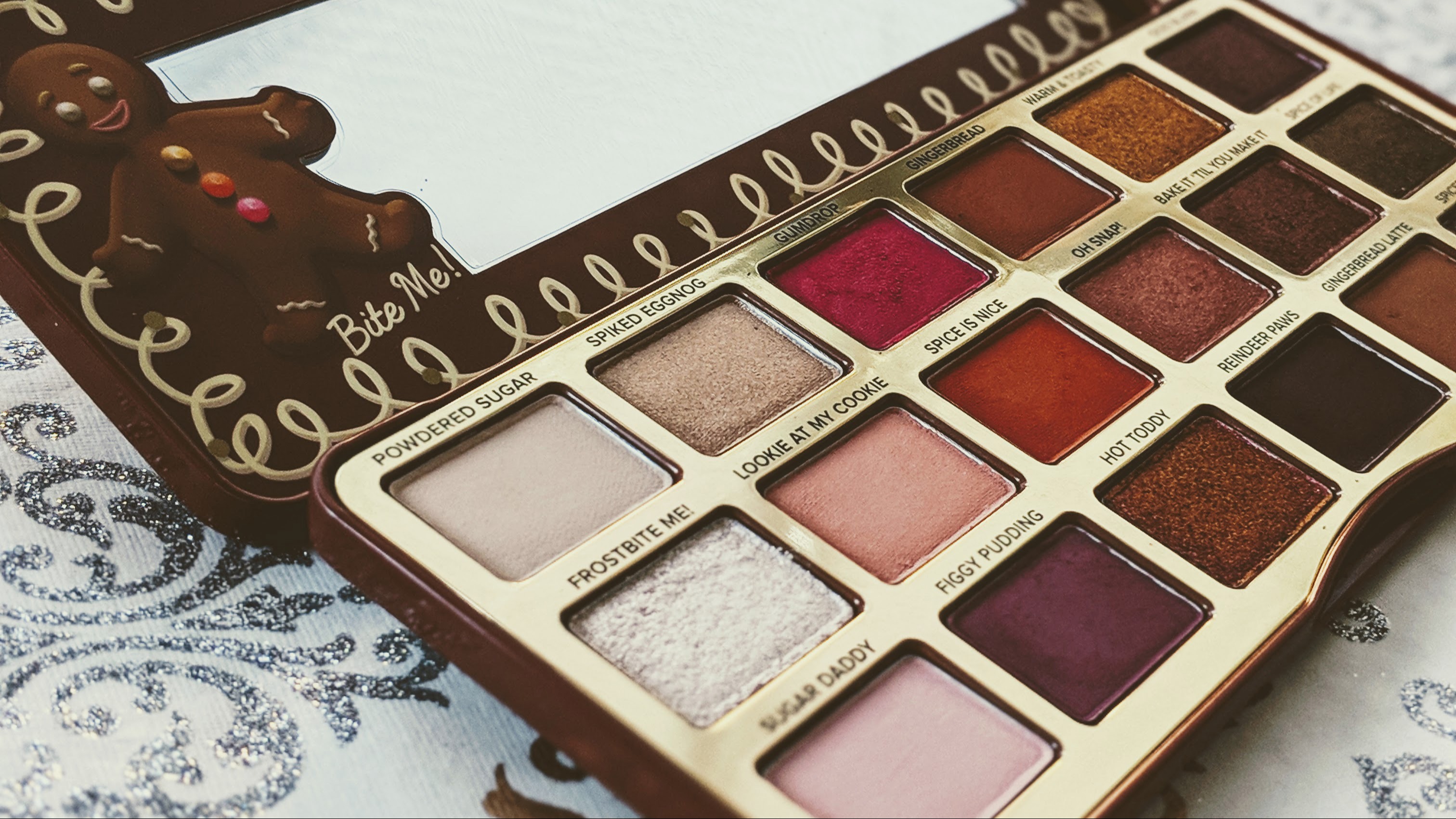 The Too Faced Gingerbread Spice Palette ($49USD/$59CAD) has 18 colors consi...