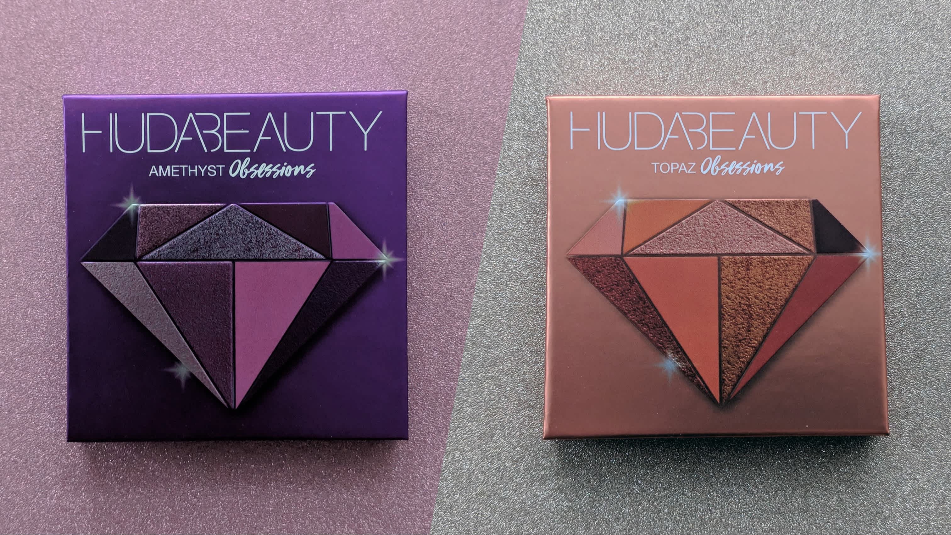 Huda Beauty Precious Stones Amethyst vs Topaz Review and Swatches