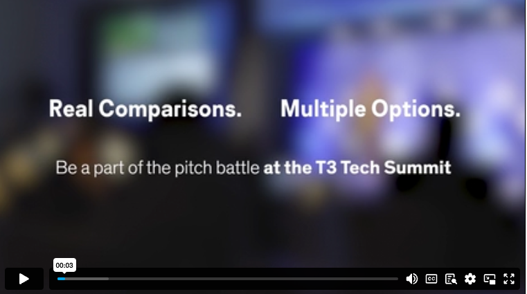 Pitch battles at T3 Tech Summit allow you to compare similar systems by category and see what sets them apart
