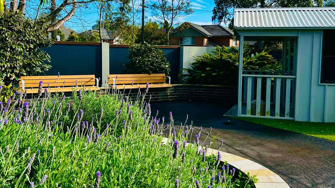 Bupa St Ives garden benches