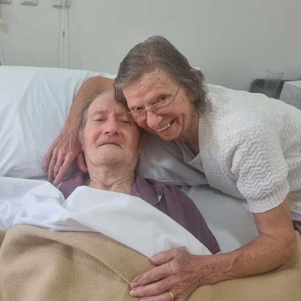 Bupa Aged Care Mt Sheridan couple celebrating Valentines Day