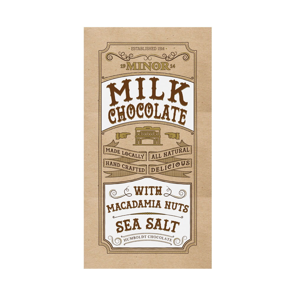 The Minor Theatre Milk Chocolate Packaging Artwork Front Side