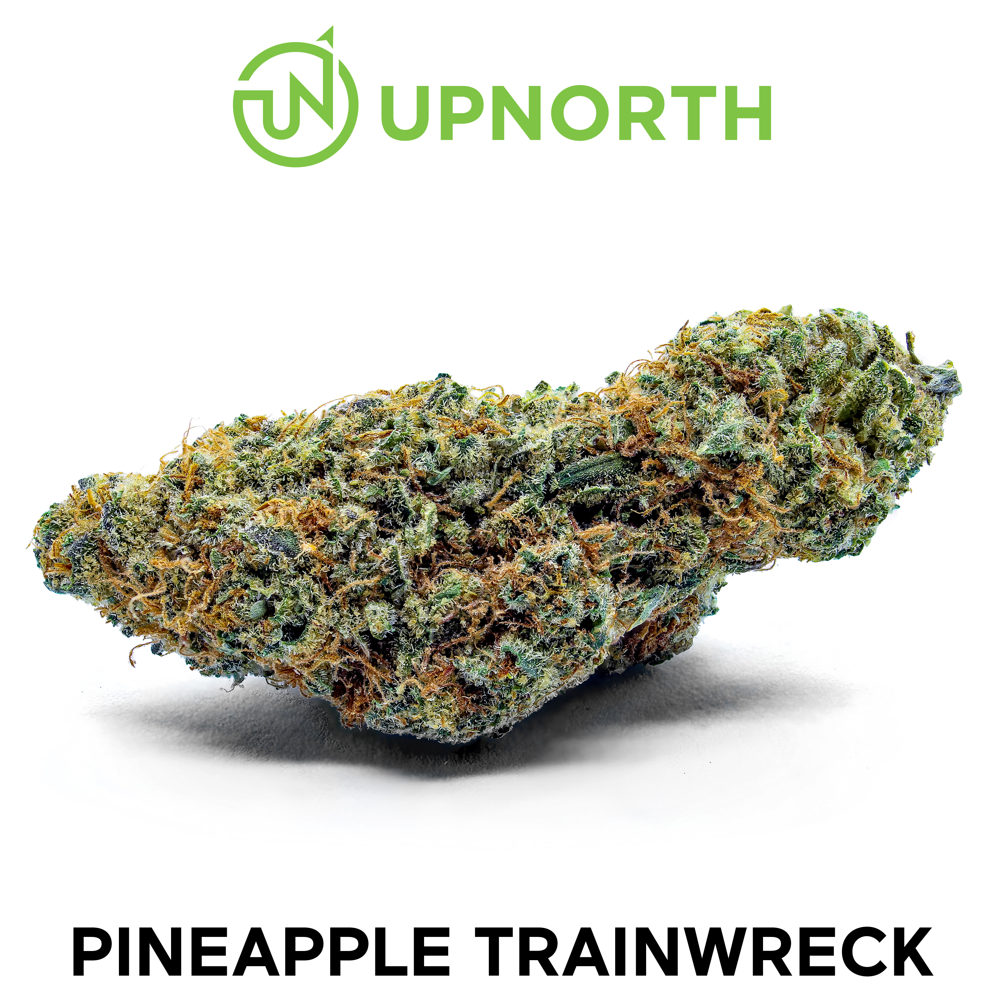 Pineapple Trainwreck Cannabis Strain WhiteBG