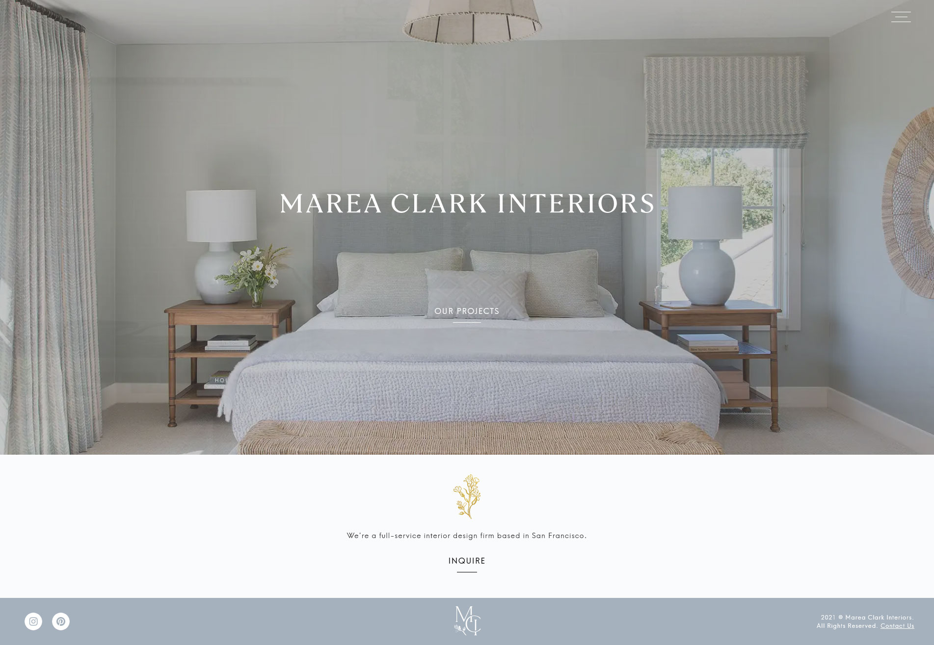 Marea Clark Interiors Website Home Page