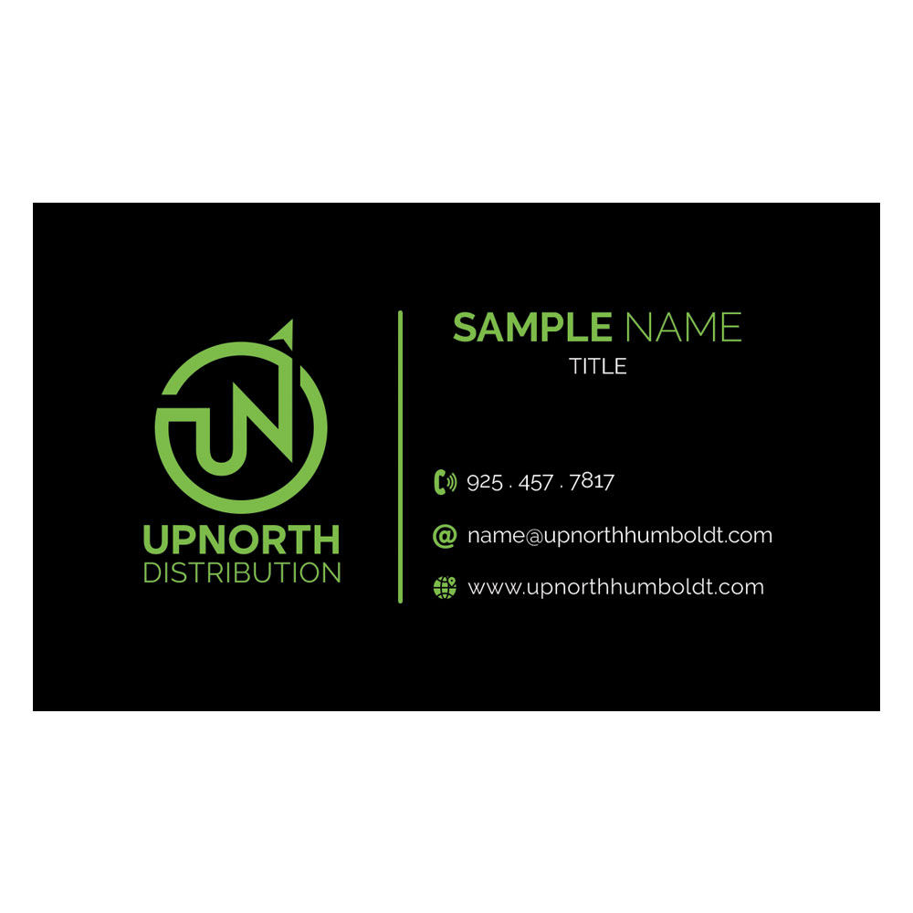 UpNorth Distribution Business Cards Layout