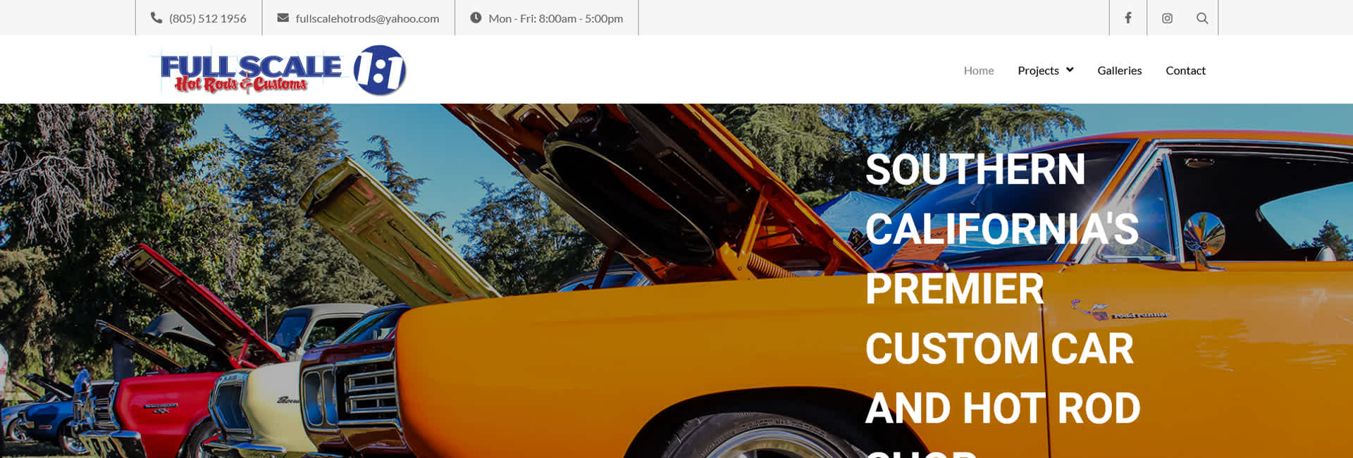 Full Scale Hot Rods Website Project