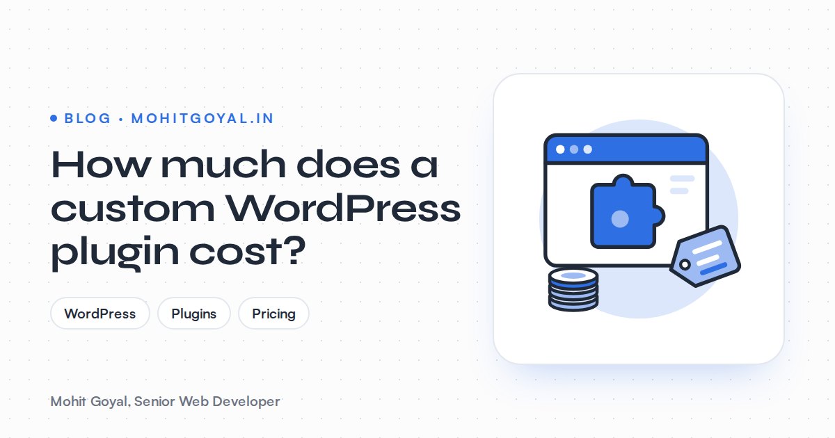 How much does a custom WordPress plugin cost?