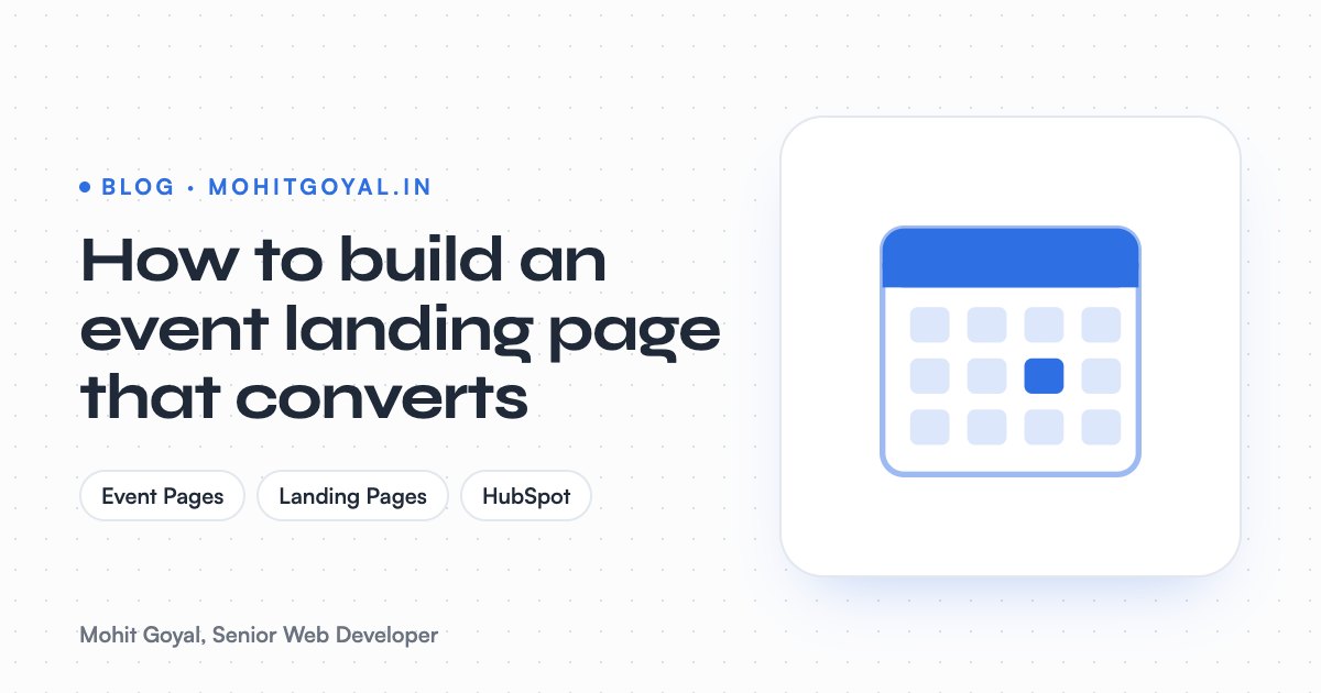 How to build an event landing page that converts