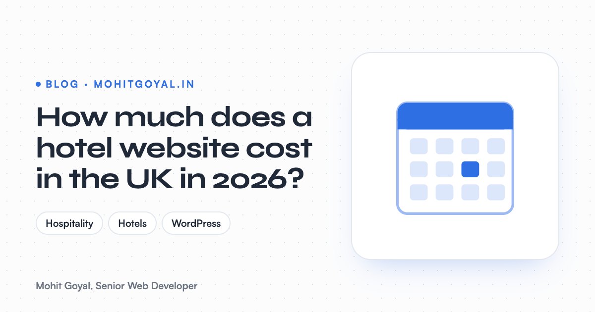 How much does a hotel website cost in the UK in 2026?