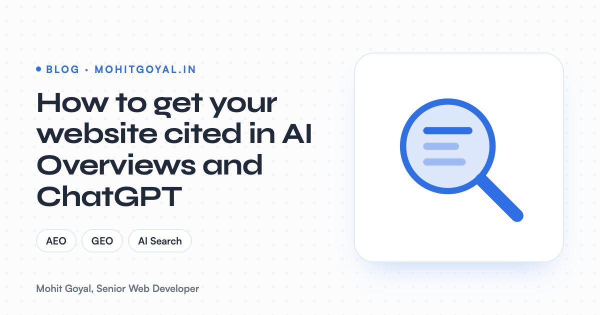 How to get your website cited in AI Overviews and ChatGPT